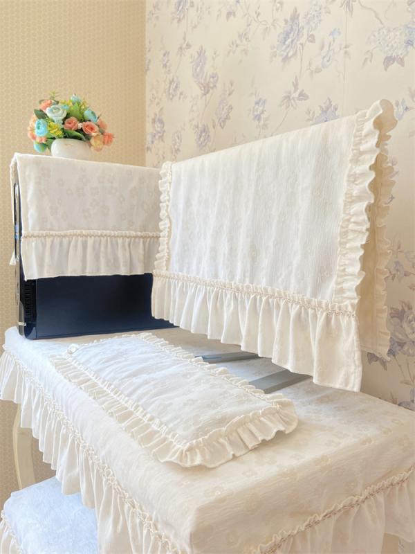 パソコン モニター カバー デスクトップ ディスプレイ 本体 キーボード セット テレビ ジャガード 布製..