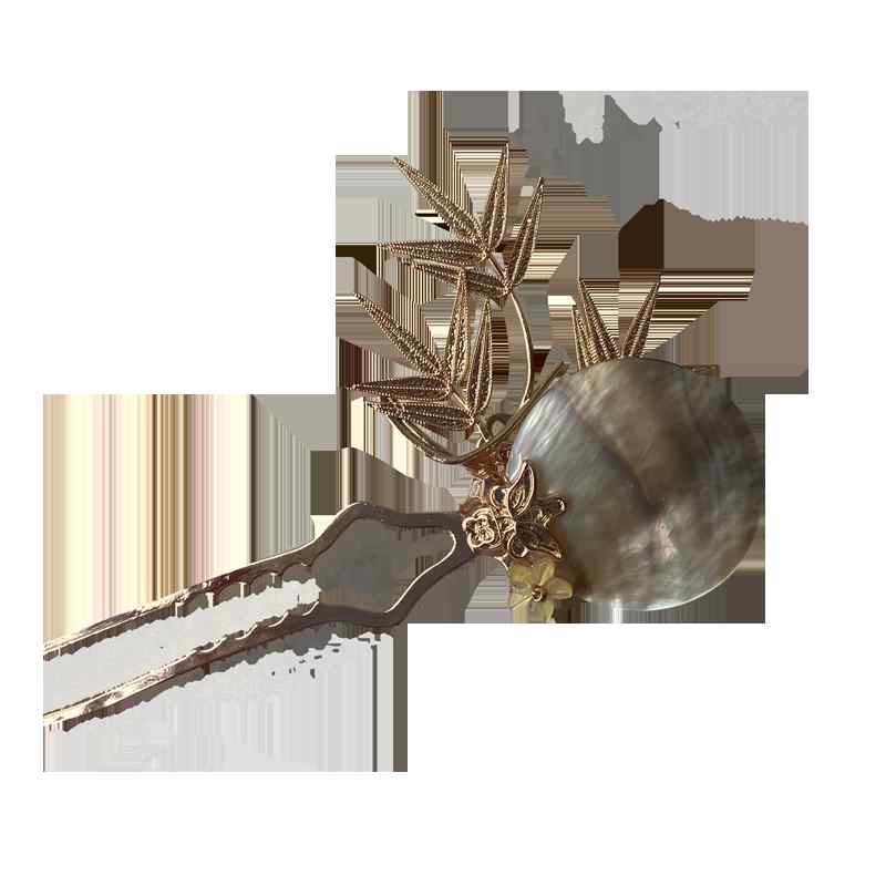 Ornamental Hairpin - かんざし おしゃれ 簪 レディース 竹 中華風 レトロ 和装 漢服 チャイナ風 髪飾り ヘアアクセサリー 普段使い