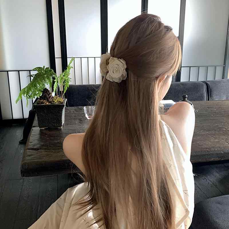 ヘアクリップ レディース 花柄 バラ 中国風 半アップ 夏 髪飾り 押さえやすい 可愛い