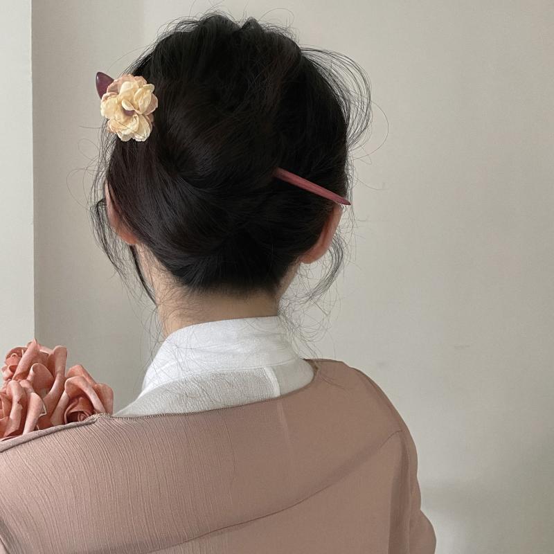 かんざし おしゃれ 簪 レディース 花 紫蘭 ドライフラワー風 シンプル 和風 中華風 レトロ アクセサリ..