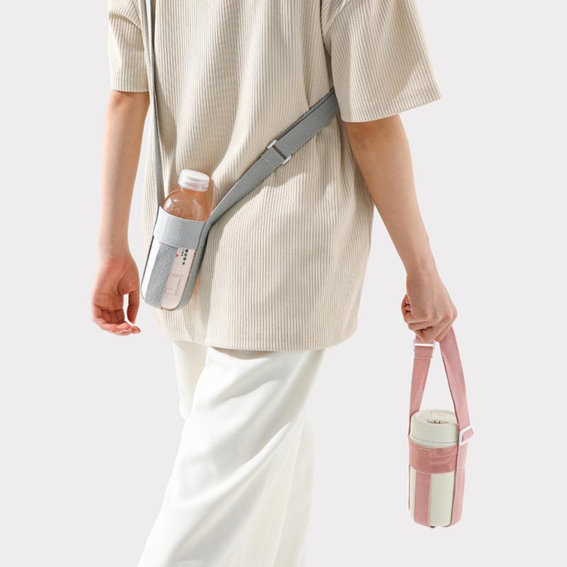 水筒カバー ショルダー 子供 斜め掛け ロープ ストラップ ストレッチ 長さ調節可 ペットボトル ホルダ..