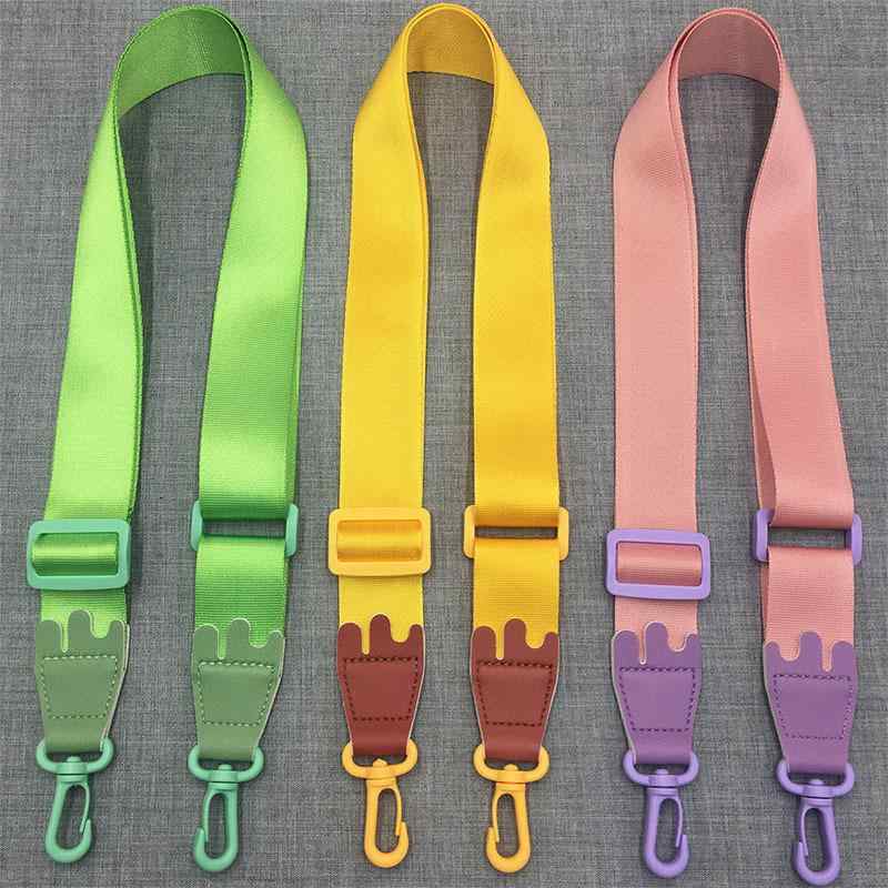 ショルダーストラップ 水筒 大人 子供 斜め掛け プラスチック フック 長さ調節可 幅広 ボトル ホルダー アウトドア 旅行 おしゃれ アイスクリーム ピンク 黄色 緑 2本セット