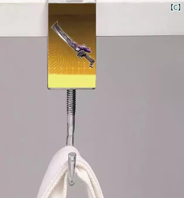 バッグハンガー フック 吊り下げ ランドセル カバン掛け 調節 取り付け簡単 穴あけ不要 持ち運び 勉強机 学校 カフェ 個性的 ナイフ ライフル柄