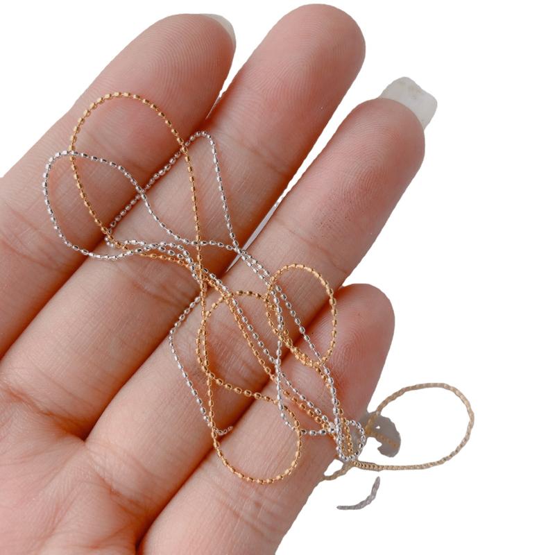 ネイルパーツ チェーン スチールボール ブリオン 極細 DIY材料 カット可 囲み 埋め込み ライン デコレ..