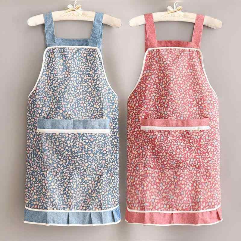 Sommelier Aprons - エプロン レディース おしゃれ プレゼント フリル 花柄 小花柄 プリンセス シンプル 清楚 キッチン 家庭用 防油 防汚 通気性
