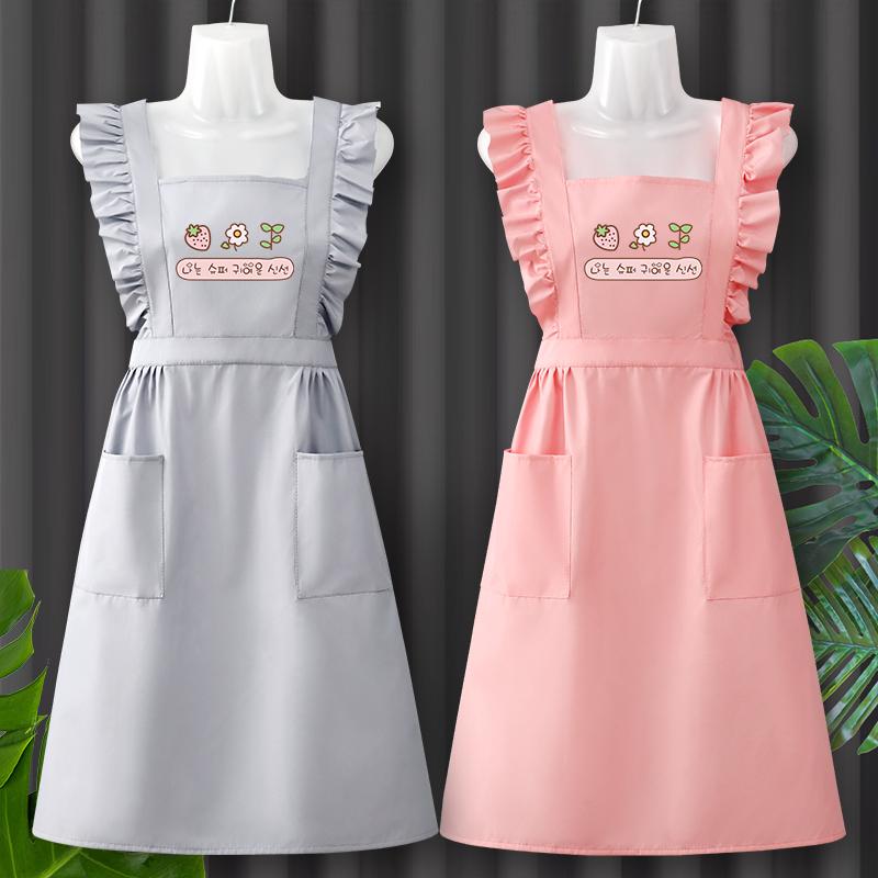 エプロン レディース おしゃれ プレゼント フリル 防油 防水 かわいい キッチン 家庭用 キッチン 美甲 飲食店 飲食業用 食事用