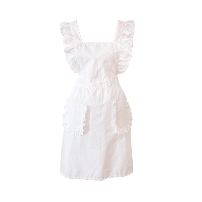 エプロン レディース おしゃれ プレゼント 白 フリル 夏 薄手 可愛い プリンセス 韓国 通気性 家事 キ..