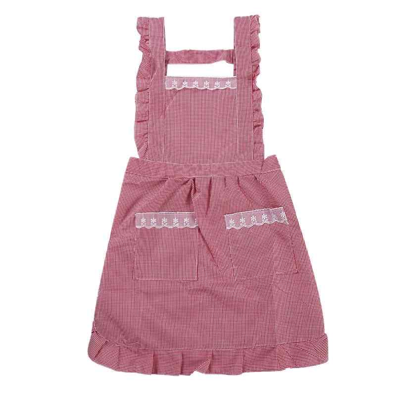 Sommelier Aprons - エプロン レディース おしゃれ プレゼント 防水 二重 ノースリーブ型 かわいい フリル プリンセス 韓国 キッチン 家事 花柄 ポケット