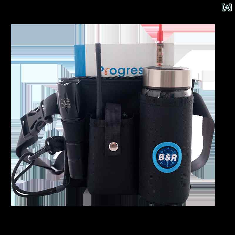 ウエストポーチ 作業用 救助 装備 トランシーバー 携帯電話 懐中電灯 水筒 ボトル アウトドア スポーツ..