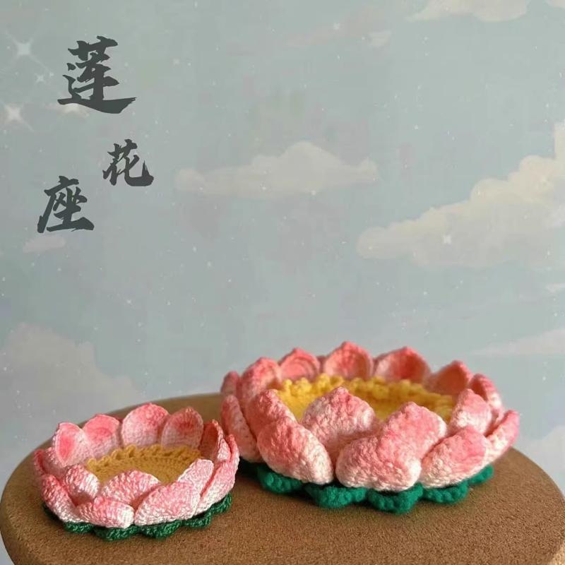 コースター おしゃれ 来客 手作り 立体 蓮 レース ハンドメイド 牛乳綿 鍋敷き 装飾 花モチーフ 北欧風