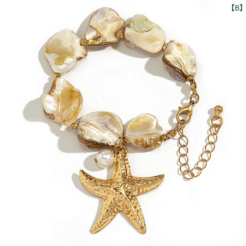 Collar Mujer Moda Tetona Irregular Concha Marino Encanto Estrella de Mar Verano Playa Accesorios Fotos — vista 3