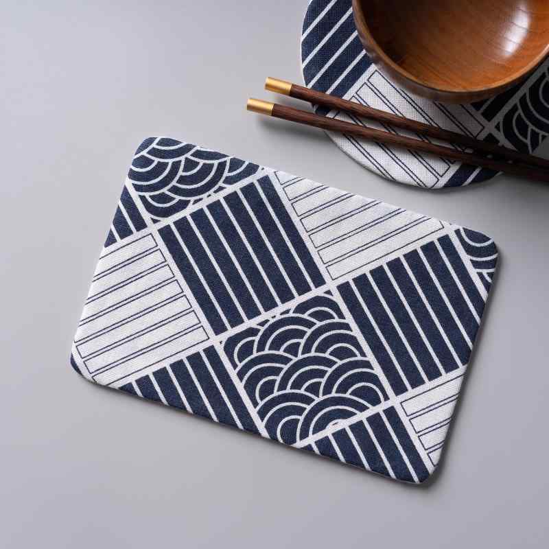 ランチョンマット 綿麻 ハンドメイド 長方形 軽量 耐熱 防熱 コースター おしゃれ 来客 韓国 オフィス コーヒー ティーカップ
