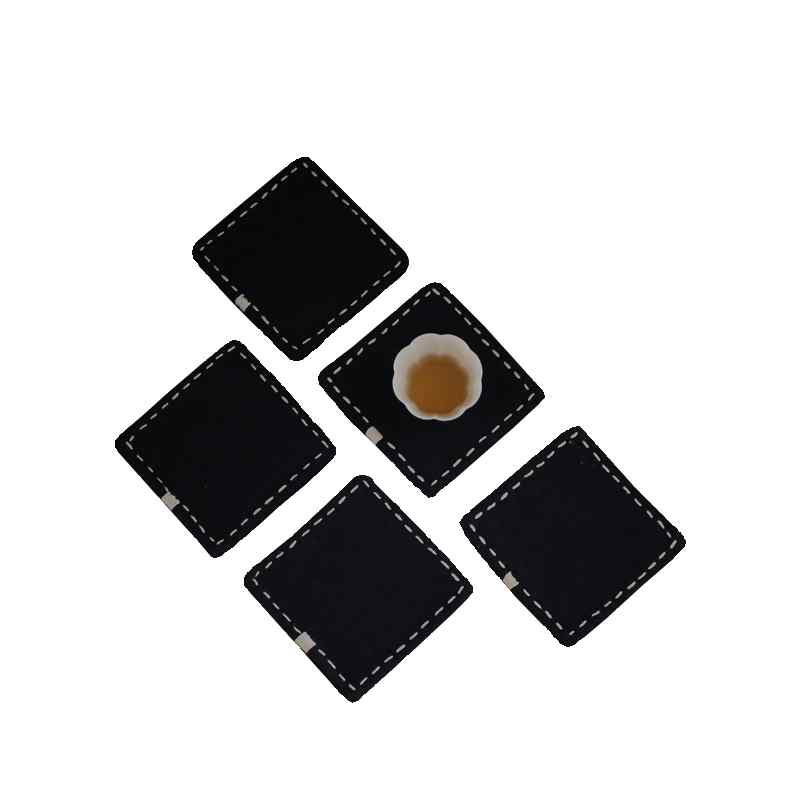 コースター おしゃれ 来客 綿麻 土布 刺し子風 ステッチ 茶道 卓上 シンプル 布製 四角 インテリア 茶垫