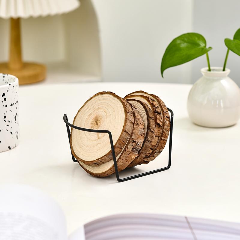 コースター おしゃれ 来客 ヴィンテージ風 木製 断熱 耐熱 鍋敷き プレートマット 食卓用 防熱 砂鍋マット レトロ
