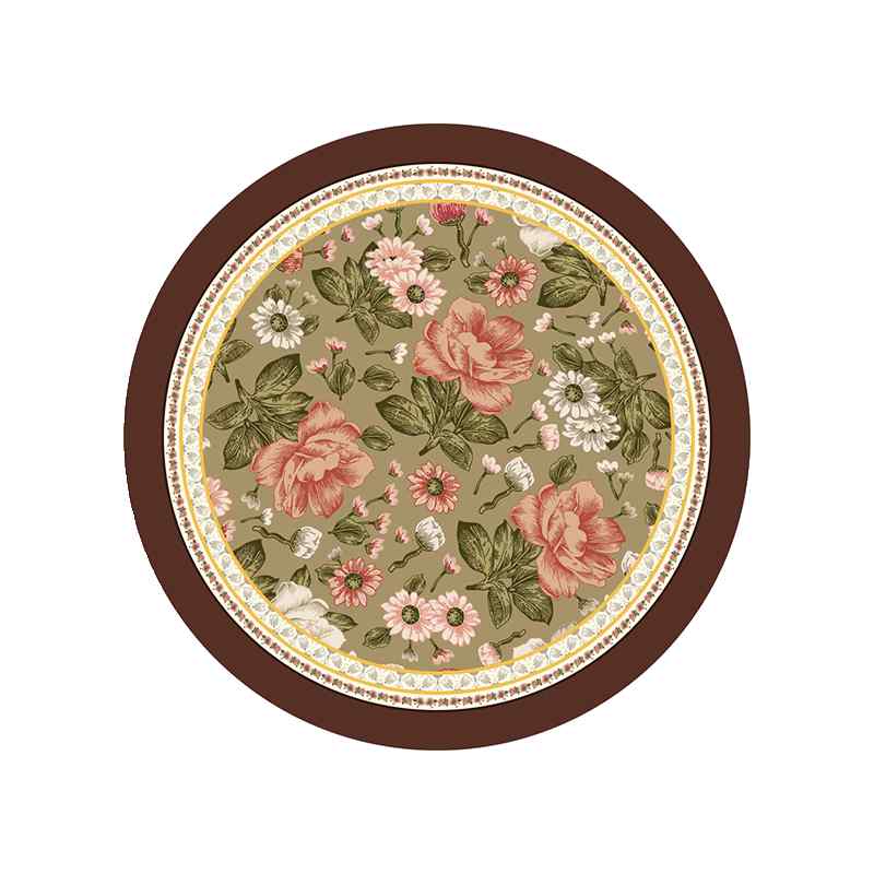 テーブルマット おしゃれ ヴィンテージ風 アメリカン 花柄 防水 防油 耐熱 フェイクレザー カップマット プレートマット