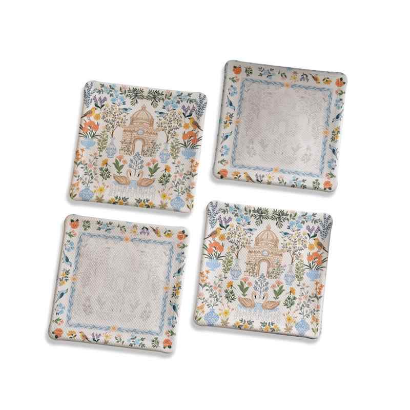 コースター おしゃれ 来客 フレンチ風 アート 速乾 吸水 断熱 滑り止め 軽量