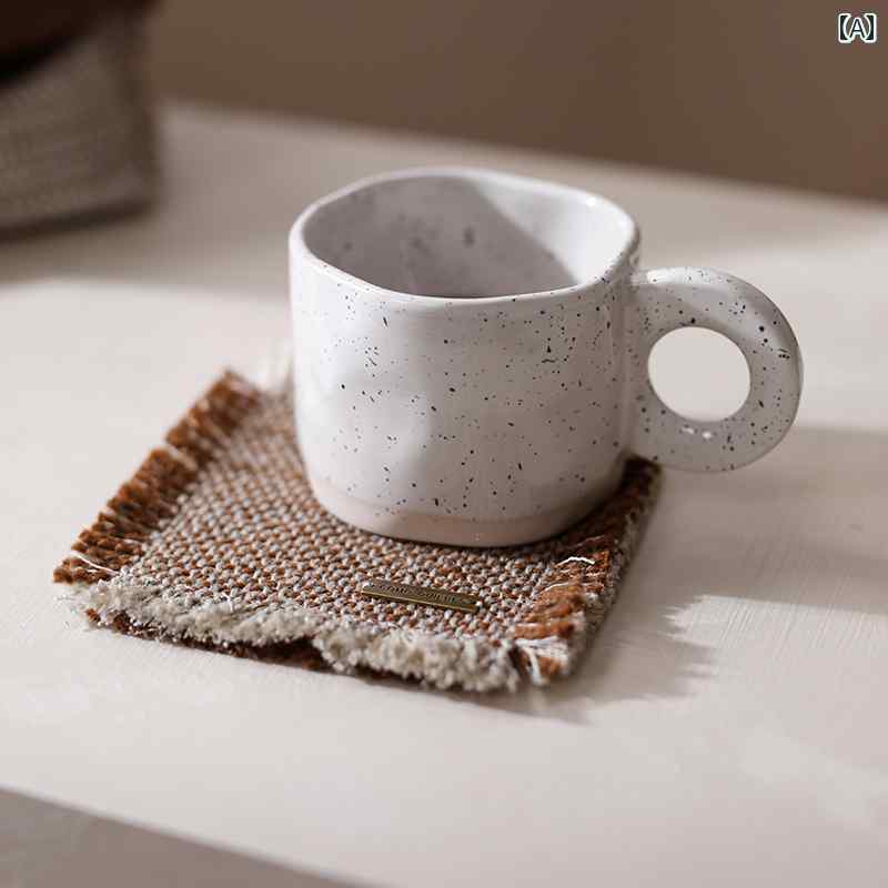 コースター おしゃれ 来客 手作り ニット フリンジ 侘び寂び風 中国風 レトロ アンティーク調 中古風 カフェ風 ナチュラル インテリア 雑貨 テーブルウェア