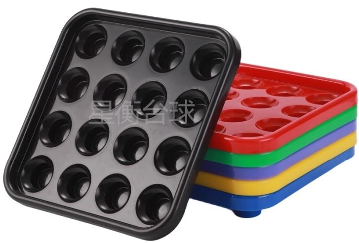 ビリヤード トライアングルラック トレイ プラスチック 木製 無垢材 樹脂 フレーム 耐久性 耐落下性 丈..