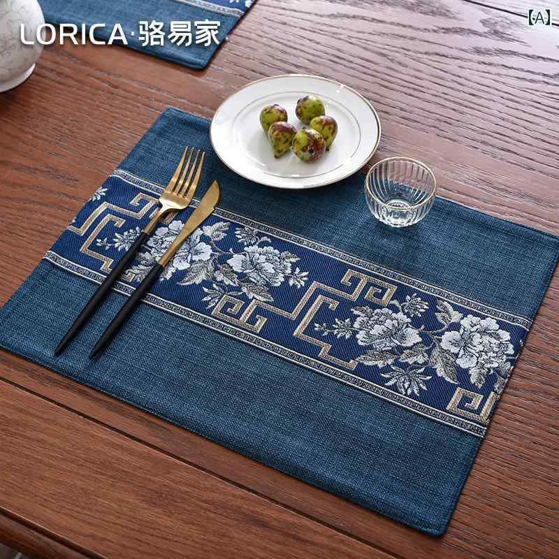 花瓶敷き おしゃれ ランチョンマット 中国風 テーブルマット 軽やか 布製 マット プレートマット 家庭用 西洋風 食卓用