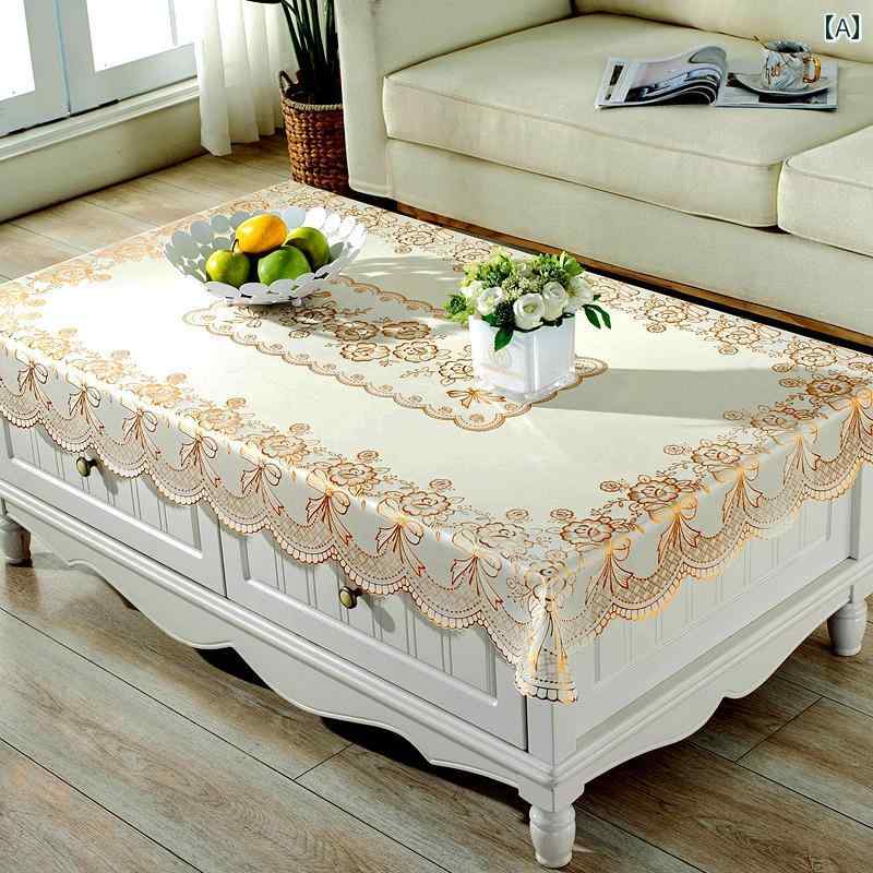 テーブルクロス 長方形 防水 防油 耐熱 拭ける おしゃれ レース プラスチック 食卓 カバー すべり止め