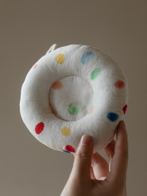 ティーポットマット 綿麻 厚手 ドーナツ型 鍋敷き 耐熱 コースター カップマット