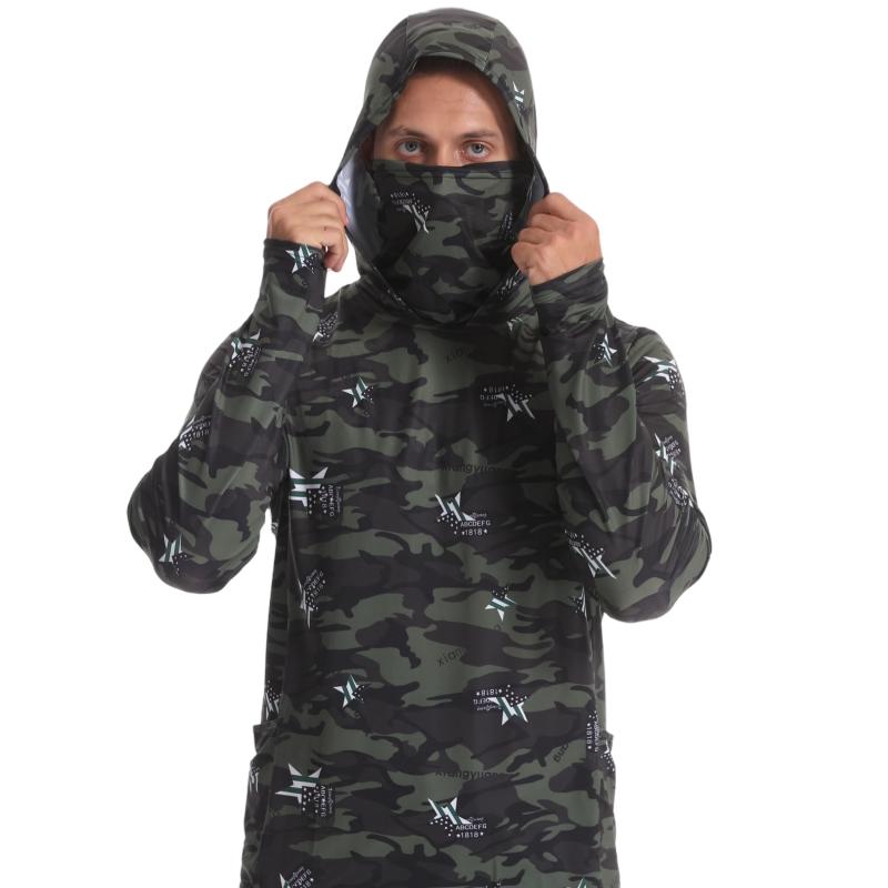 フィッシングウェア メンズ おしゃれ 速乾 通気性 ひんやり 涼しい 日焼け防止 釣り アウトドア 迷彩 ..