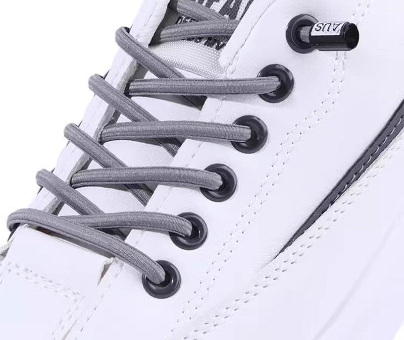 靴紐 結ばない メンズ レディース ユニセックス 伸びる 丸形 シューレース 装飾 小物 アクセサリー 調..