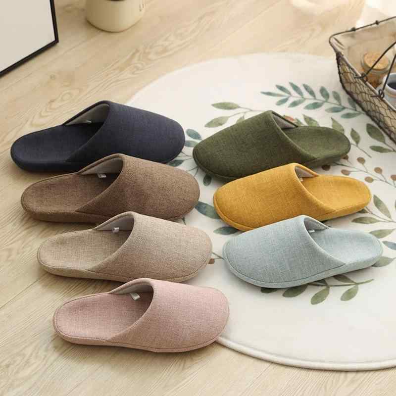 スリッパ メンズ 足弓サポート 滑り止め 静音 厚底 室内用 家庭用 包み込み 秋冬 麻 ルームシューズ シ..