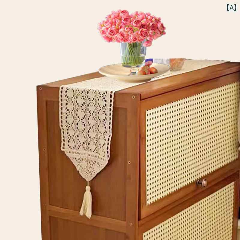 テーブルランナー おしゃれ インテリア 北欧風 カントリー クロシェ 編み レース 装飾 テーブル デコレーション ダイニング リビング カフェ 茶色 モダン ナチュラル