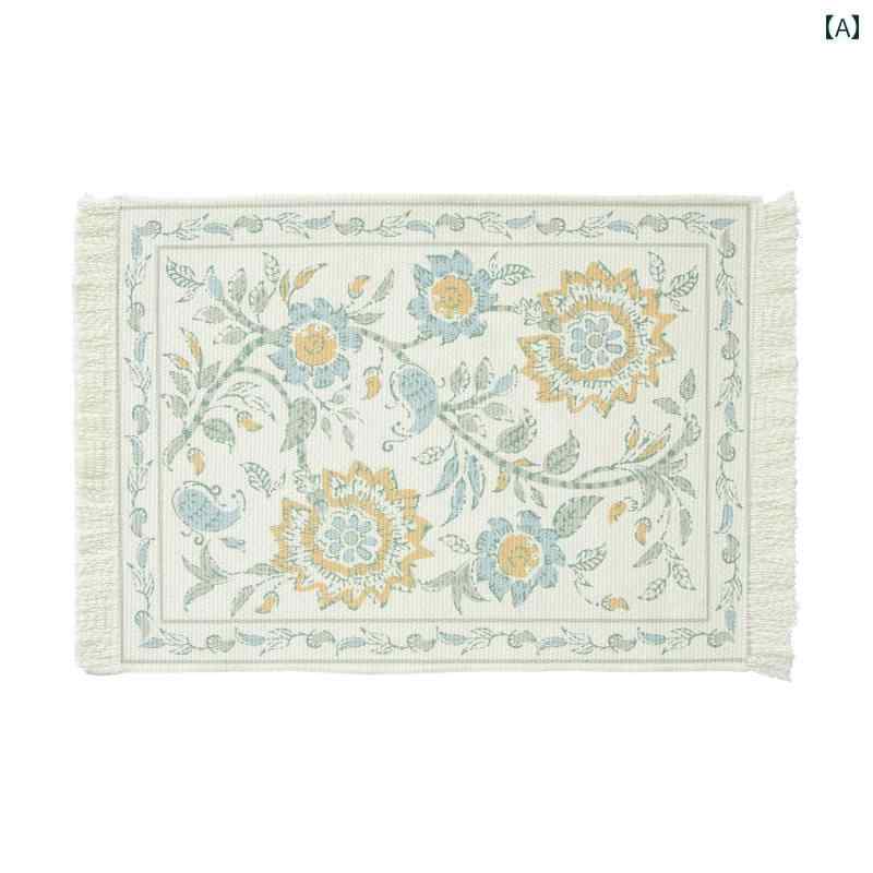 テーブルランナー おしゃれ インテリア 混紡 編み込み 断熱加工 ひまわり柄 油絵風 北欧風 テーブルデコレーション プリント