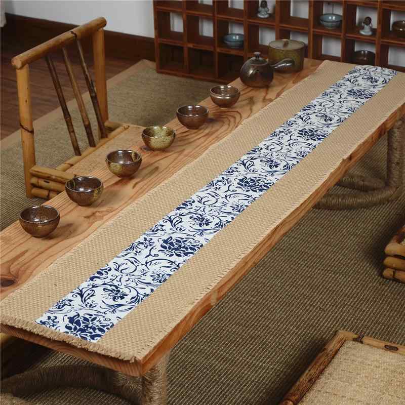 テーブルランナー おしゃれ インテリア 和風 レトロ 古琴テーブルクロス 中国風 花柄 ナチュラル 長条 机上装飾