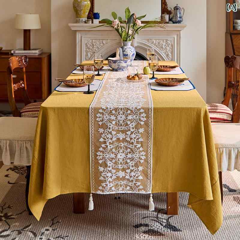 テーブルランナー おしゃれ インテリア レース フレンチ風 欧風 シンプル 上品 モダン 花柄 ホワイト