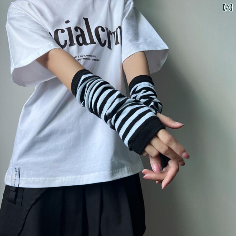 アームウォーマー レディース おしゃれ 暖かい 秋冬 ニット 可愛い 学生 韓国 ストリート 個性的 y2k 手袋 コーデ 万能