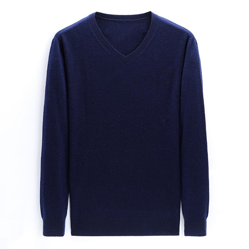 V-Neck - ニット メンズ おしゃれ 長袖 薄手 秋冬 Vネック 無地 インナー シンプル カジュアル