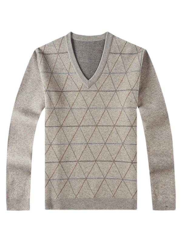 V-Neck - セーター メンズ おしゃれ 秋冬 厚手 Vネック ニット ウール ニットセーター