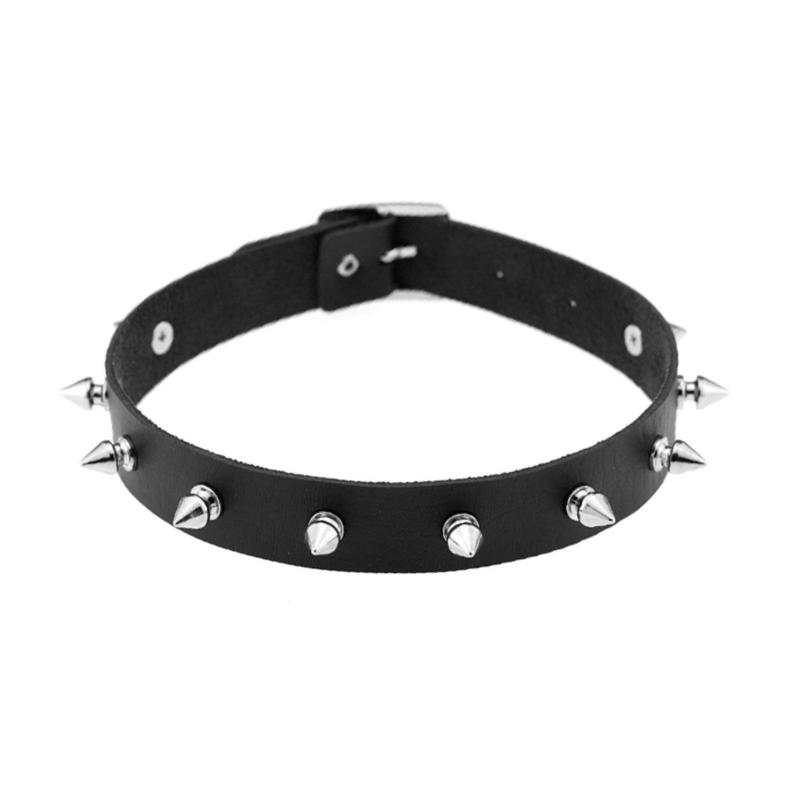 チョーカー レディース おしゃれ 黒 ハート 鎖 スタッズ ロック パンク ゴシック PU 普段使い