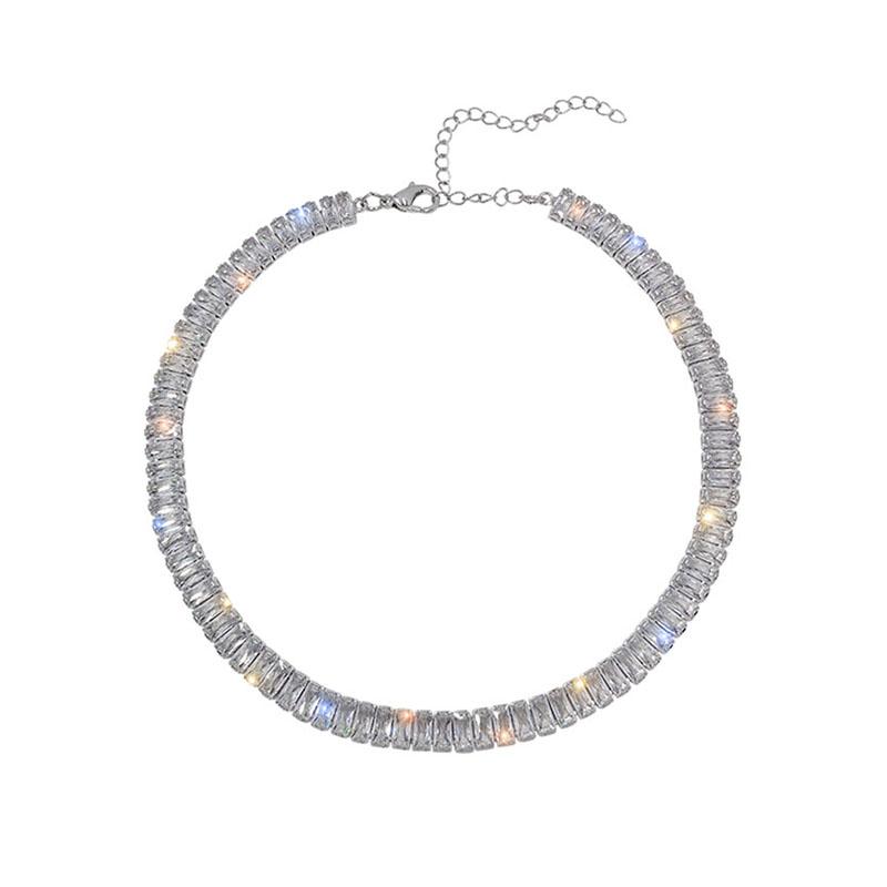 ネックレス レディース おしゃれ きらきら チョーカー ラインストーン 華奢 スリム 小物 アクセサリー オルチャン 女性 シンプル パーティー