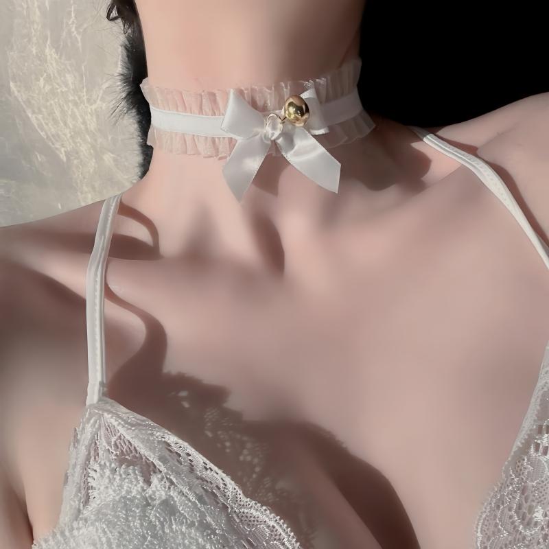 チョーカー レディース おしゃれ レース リボン ベル ビジュー かわいい 首飾り アクセサリー 韓国 ガーリー