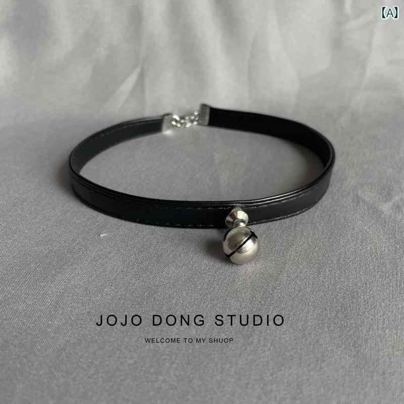 チョーカー メンズ レディース おしゃれ y2k シンプル 黒 鈴 ベル パンク 韓国 ネックレス