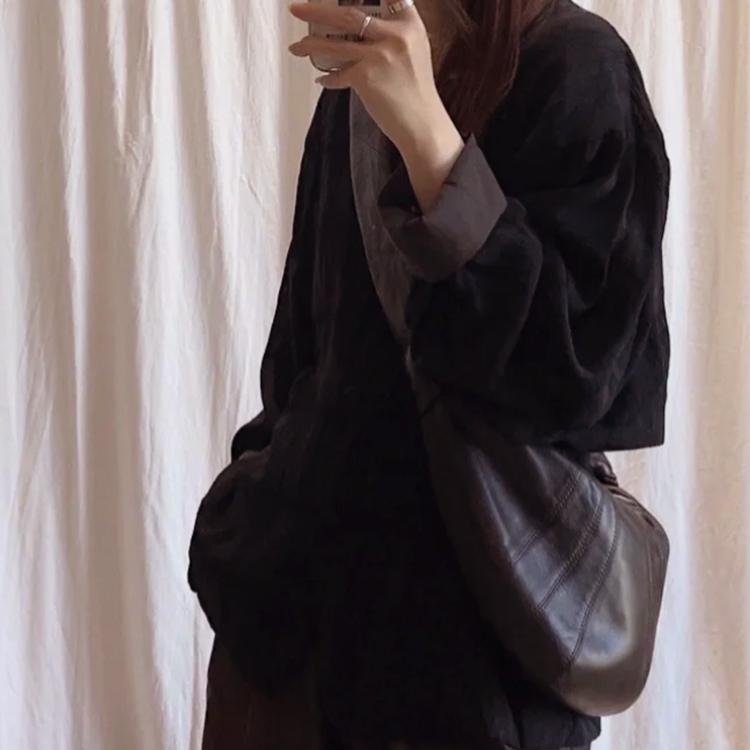 ショルダーバッグ レディース おしゃれ 革 羊革 クロワッサン 牛角型 キャンディ型 斜め掛けバッグ(4)