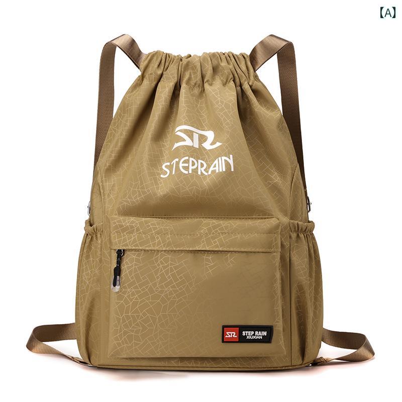Rucksacks, Day Packs - リュック おしゃれ カジュアル メンズ レディース オックスフォード 束口 大容量 軽量 ドローストリング スポーツ ジム トラベル 旅行 収納 ドロスト シンプル