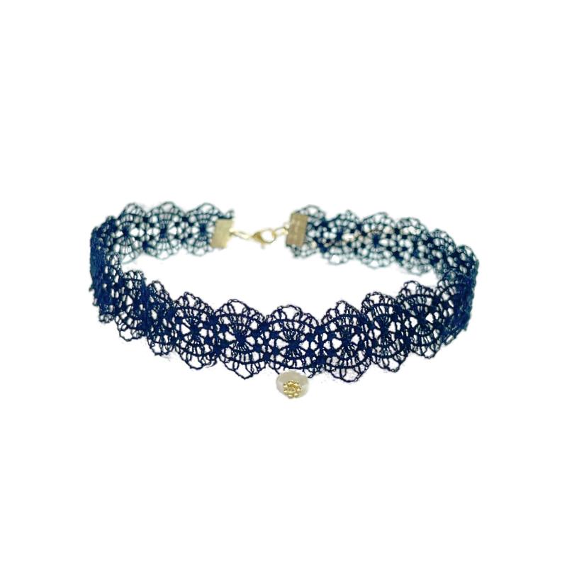 チョーカー レディース おしゃれ 淡水パール レース ショート ネックレス 韓国 シンプル かわいい アクセサリー 首飾り