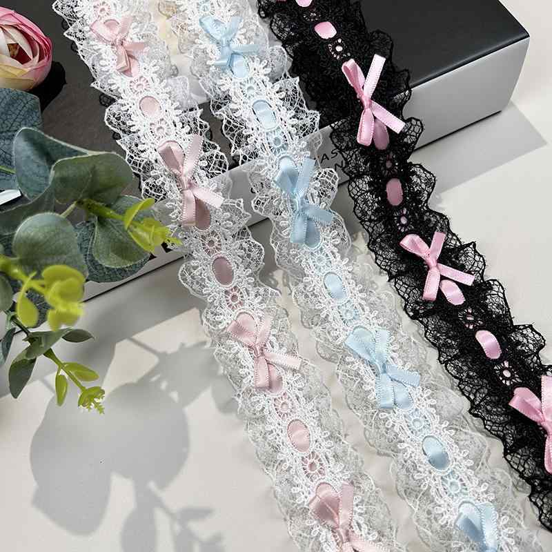 レース トリム カラフル リボン 装飾 花柄 フリル 褶飾り 結婚式 スカート 裾 タッセル 衣装 衣類 装飾手芸 アクセサリー