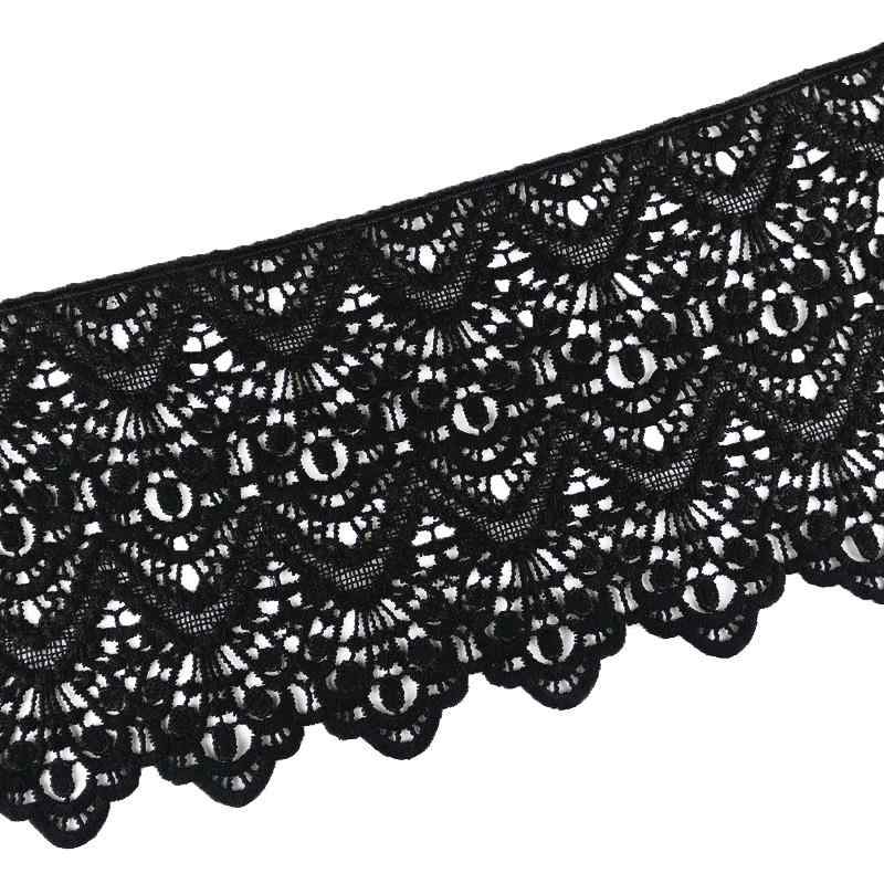 レース 白 刺繍 花柄 水溶性 幅17cm 装飾 ハンドメイド 手芸服飾 フリル 洋裁 花レース 手作り DIY 服飾資材