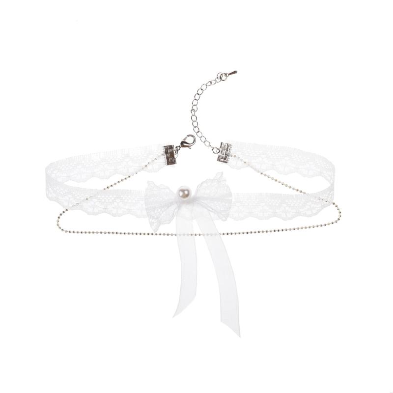 チョーカー レディース おしゃれ 春夏 レース ダブルリボン アクセサリー ガーリー 上品 かわいい 控え..