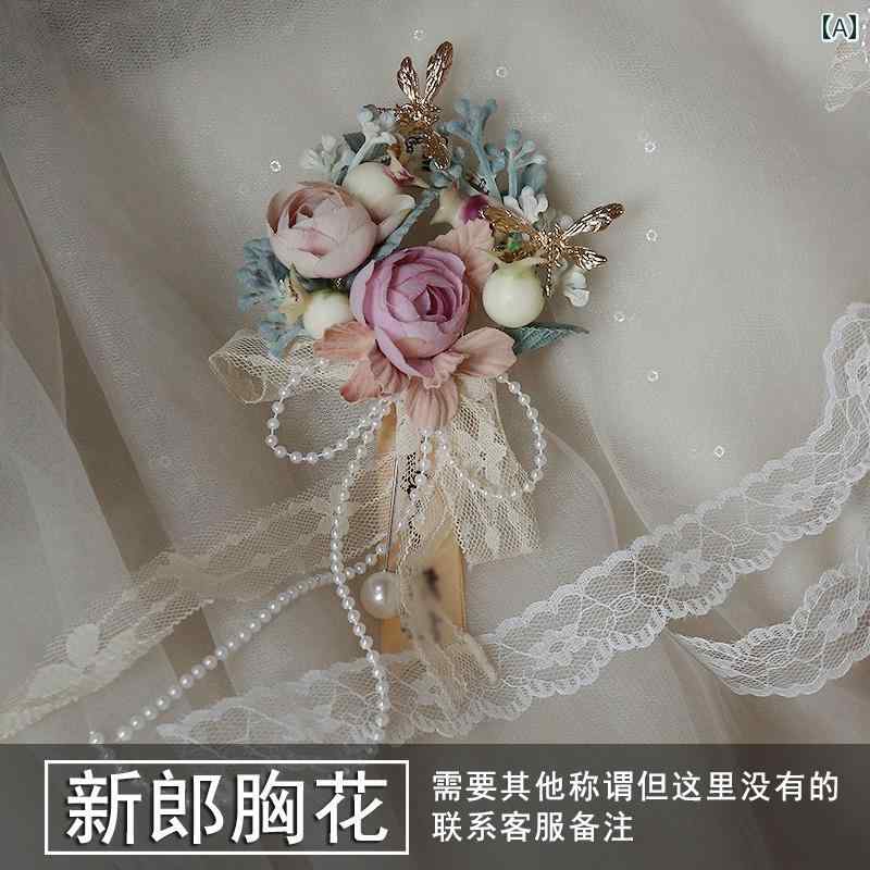 手首 花嫁 ブレスレット フラワーアクセサリー 森系 結婚式 ウェディング パーティ...