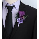 胸花 コサージュ 紫 フラワー モチーフ 結婚式 ビジネス パーティー カラフル 上品 スーツ アクセサリー シンプル