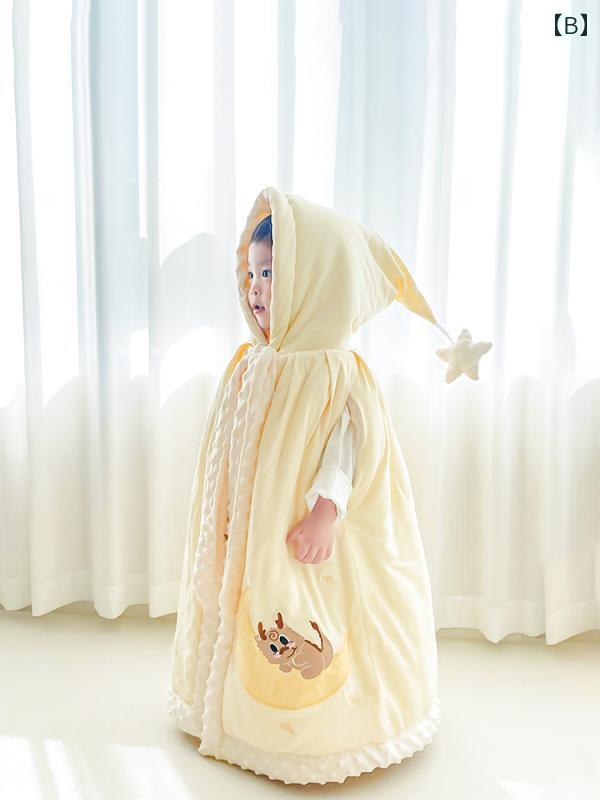 ポンチョ ベビー 赤ちゃん お出かけ 防寒 暖かい かわいい 秋冬 防風 厚手 裏起毛 ...