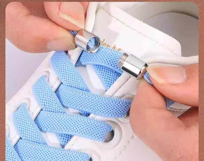 靴紐 ゴム 結ばない スニーカー 男女兼用 子供 フラット 合金 カプセルロック ストレッチ フィット 着脱しやすい 緩みにくい シンプル 無地 アイボリー 緑 グラデーション