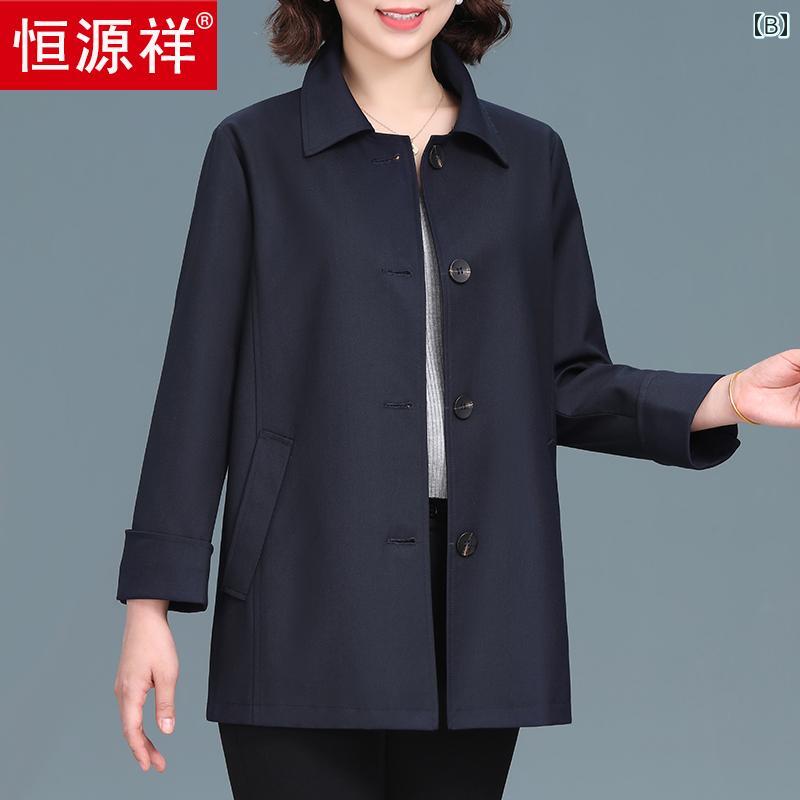 コート レディース おしゃれ シニア 婦人服 60代 大きいサイズ ミドル丈 シンプル 春秋 アウター 上品 ママ frontop-13138592 フロントップ楽天市場店 サンプル画像3